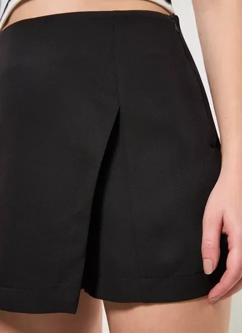 short saia de alfaiataria com fenda short saia de alfaiataria com fenda