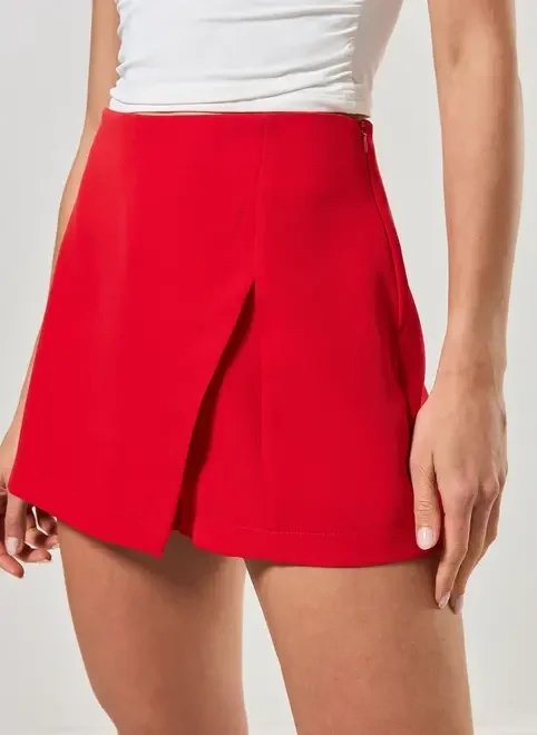 short saia de alfaiataria com fenda short saia de alfaiataria com fenda