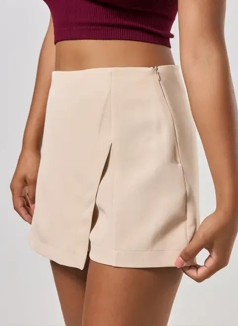 short saia de alfaiataria com fenda short saia de alfaiataria com fenda