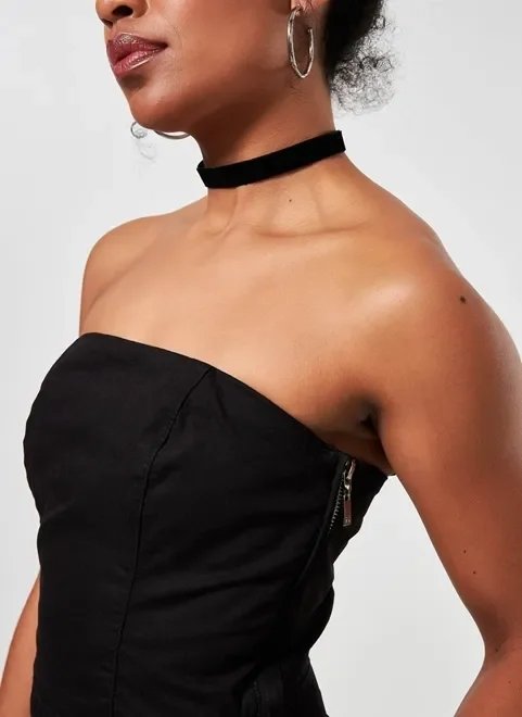 macacão cargo em sarja preta macacão cargo em sarja preta