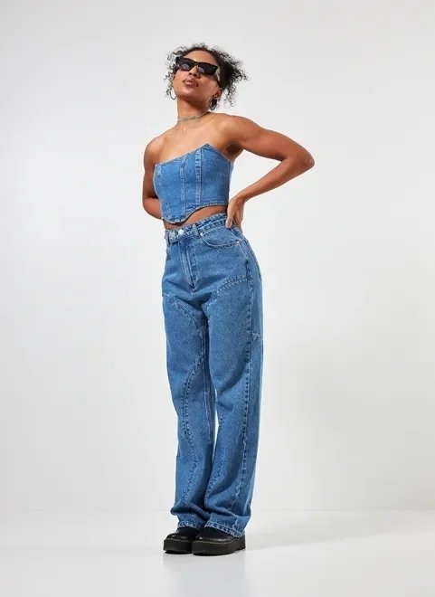 corselet cropped jeans corselet cropped jeans