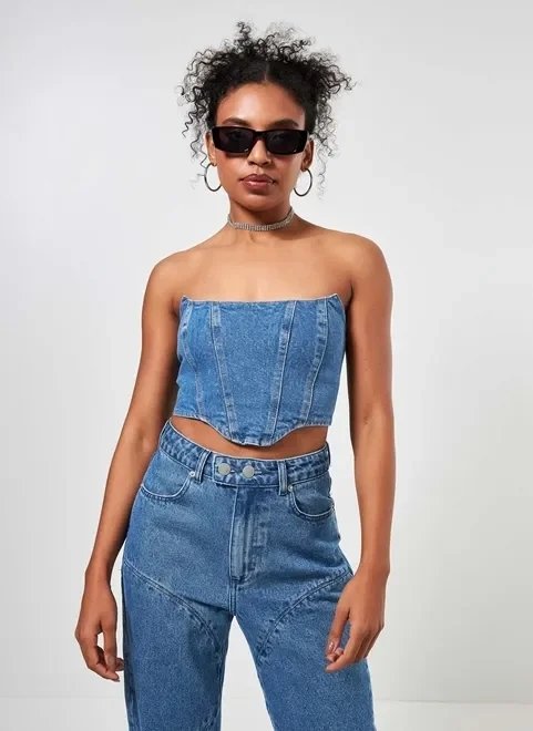 corselet cropped jeans corselet cropped jeans