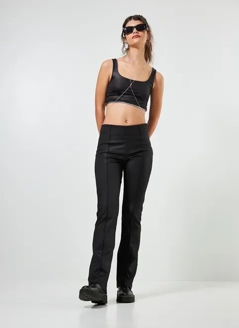 calça flare preta recortes calça flare preta recortes