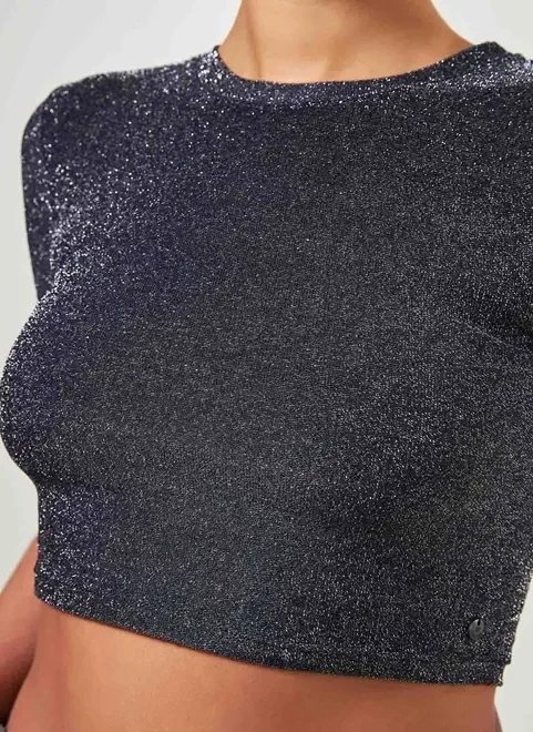 cropped azul marinho com brilho cropped azul marinho com brilho