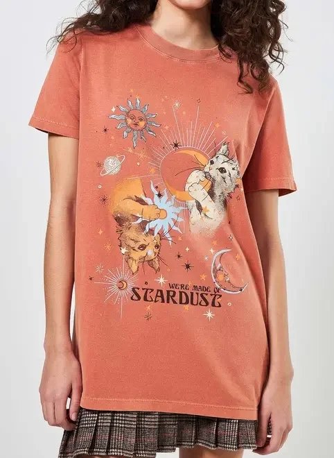 camiseta estonada gato stardust camiseta estonada gato stardust