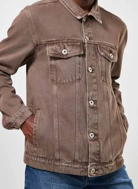 jaqueta de sarja marrom jaqueta de sarja marrom