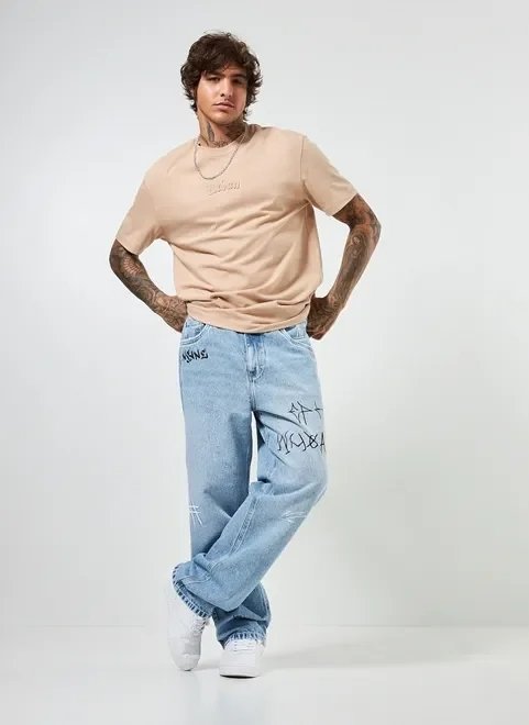 calça jeans reta grafites calça jeans reta grafites