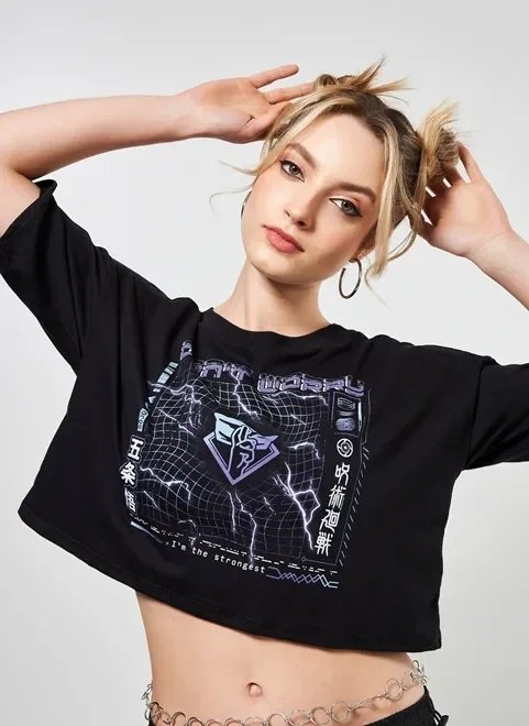 camiseta cropped jujutsu kaisen camiseta cropped jujutsu kaisen