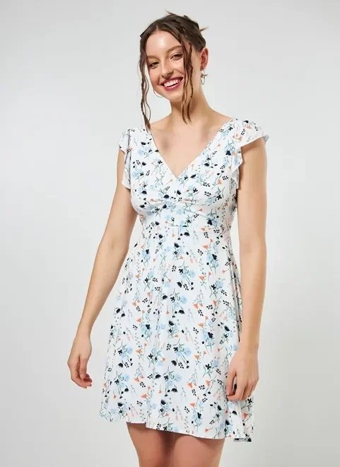 vestido off-white florzinhas vestido off-white florzinhas