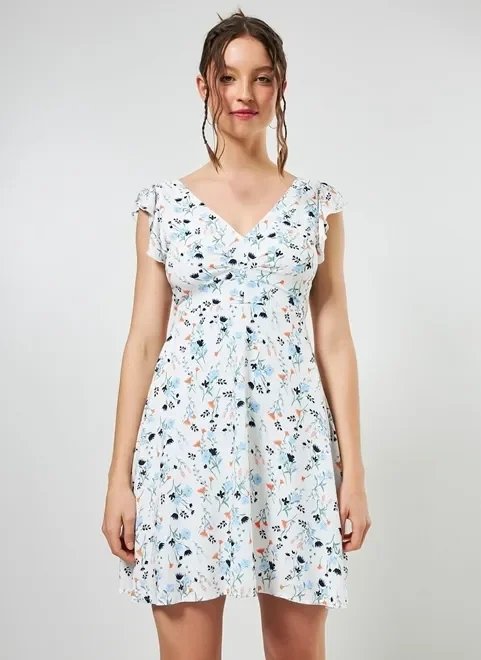 vestido off-white florzinhas vestido off-white florzinhas
