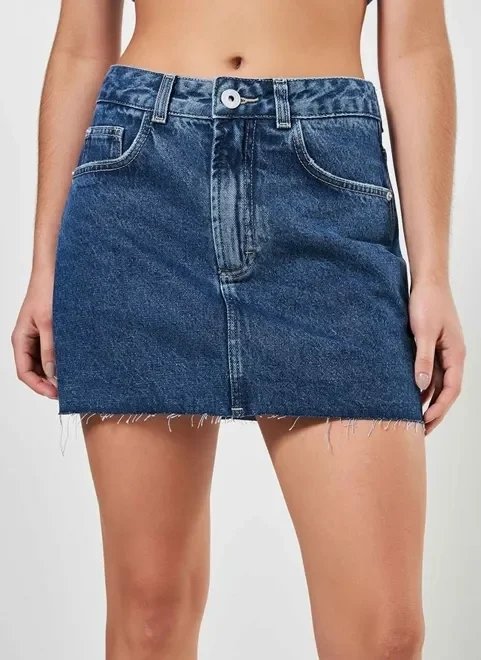 saia em jeans circular saia em jeans circular
