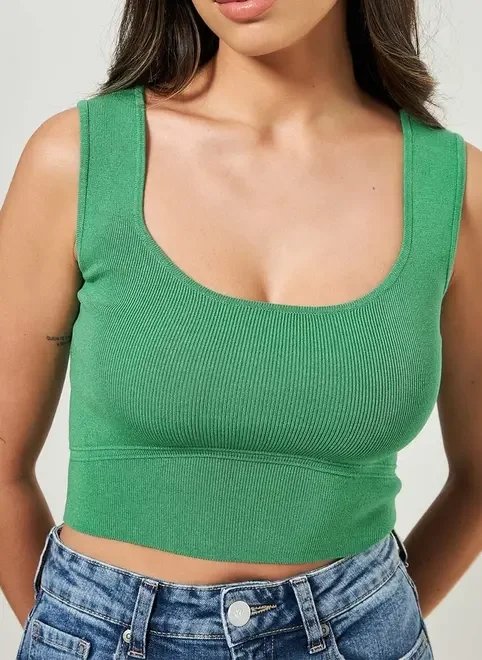 cropped em tricô com alças retas cropped em tricô com alças retas