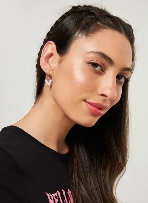 kit brincos argola e borboleta kit brincos argola e borboleta