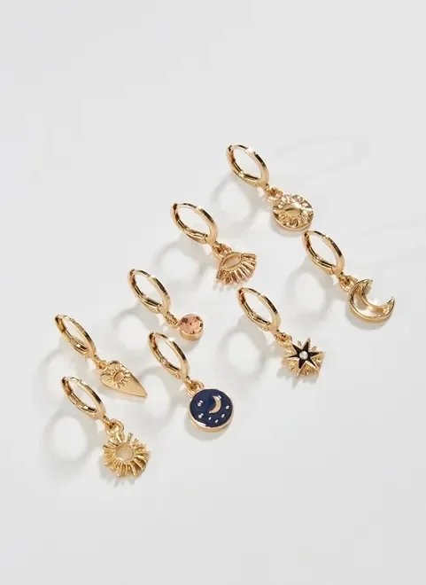 kit brincos argolinhas douradas místicas kit brincos argolinhas douradas místicas