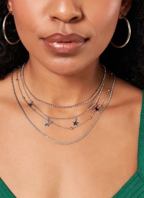 conjunto chokers estrelas e strass conjunto chokers estrelas e strass