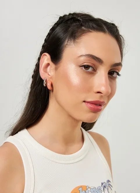 kit argolinhas prateadas e coloridas kit argolinhas prateadas e coloridas