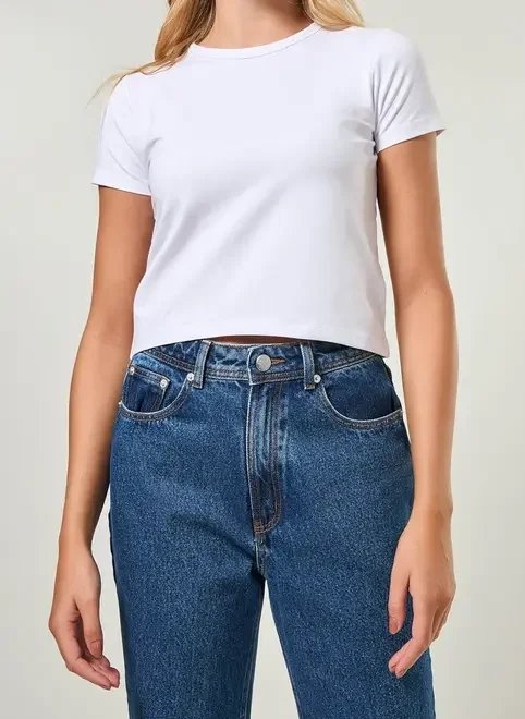 blusa básica de manga curta blusa básica de manga curta