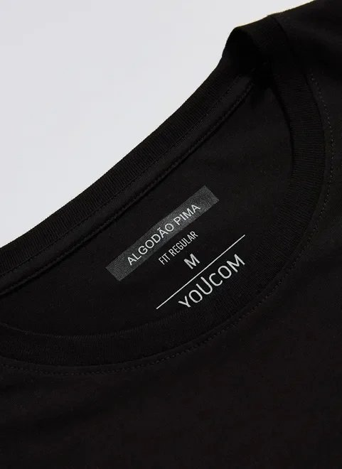 camiseta preta em algodão pima camiseta preta em algodão pima
