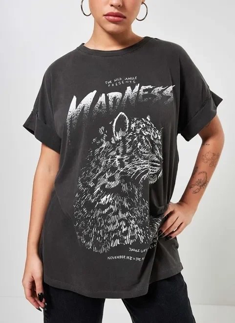 camiseta preta estonada onça camiseta preta estonada onça