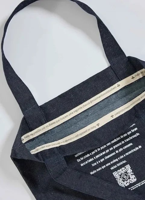 ecobag em jeans circular ecobag em jeans circular