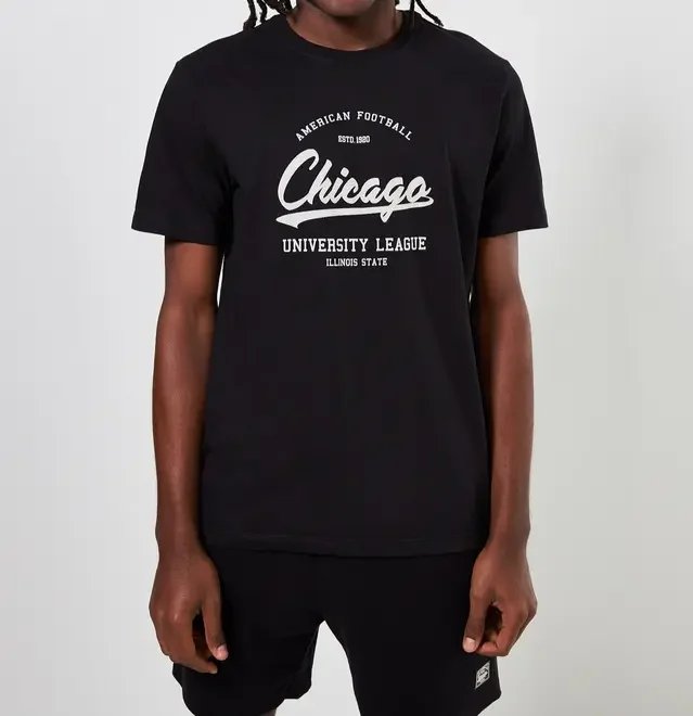 camiseta preta chicago camiseta preta chicago