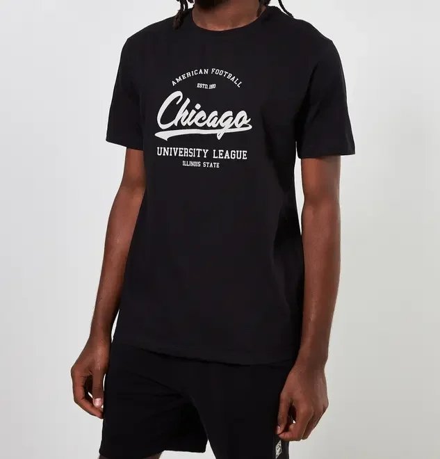 camiseta preta chicago camiseta preta chicago