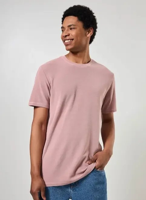 camiseta manga curta estonada com textura camiseta manga curta estonada com textura