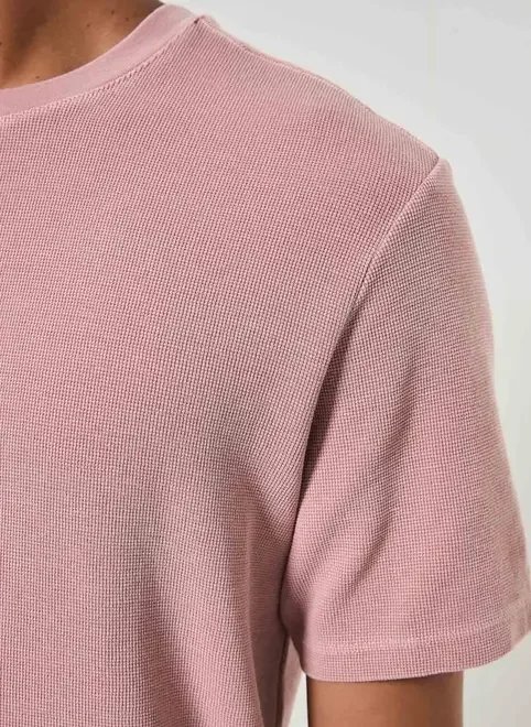 camiseta manga curta estonada com textura camiseta manga curta estonada com textura