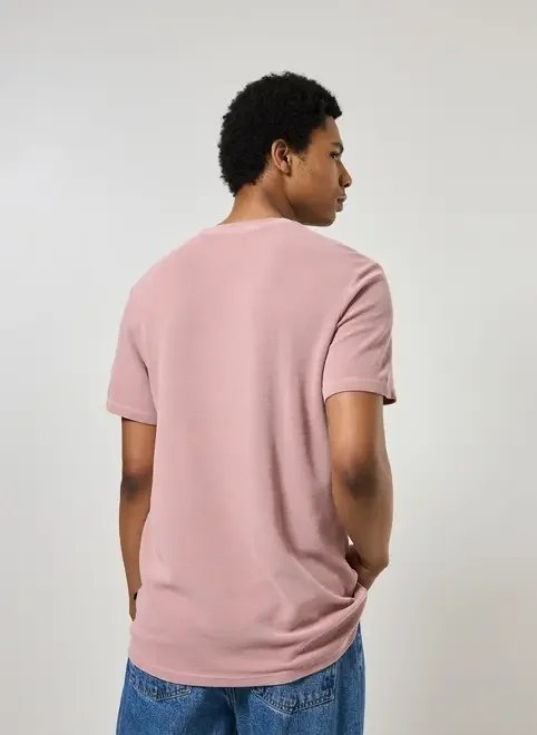 camiseta manga curta estonada com textura camiseta manga curta estonada com textura