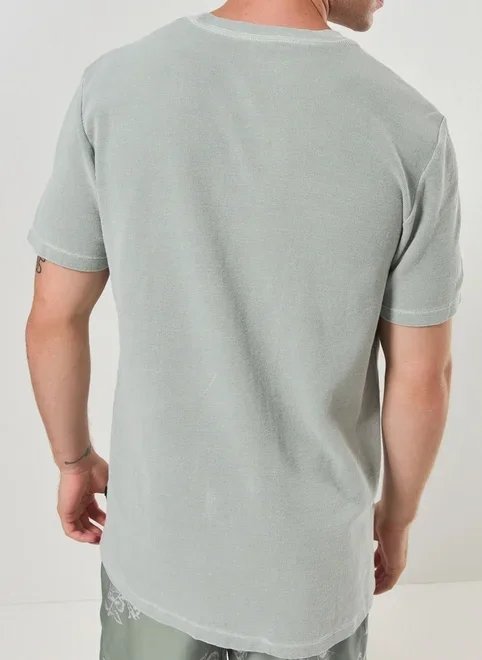 camiseta manga curta estonada com textura camiseta manga curta estonada com textura