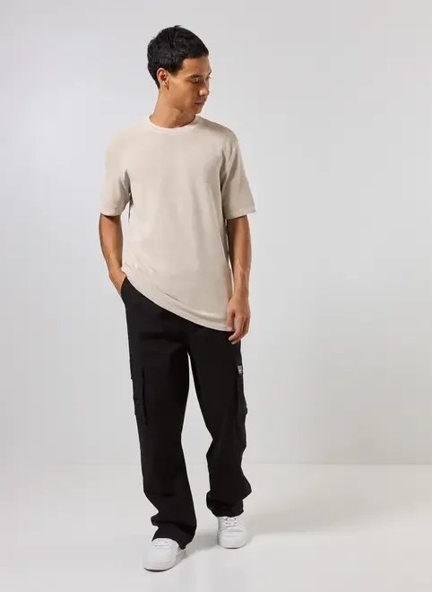 camiseta manga curta estonada com textura camiseta manga curta estonada com textura