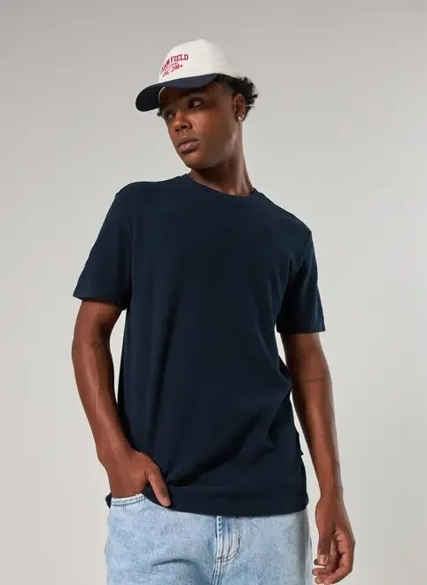 camiseta manga curta estonada com textura camiseta manga curta estonada com textura