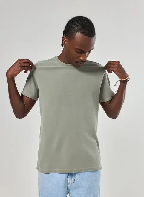 camiseta manga curta estonada com textura camiseta manga curta estonada com textura