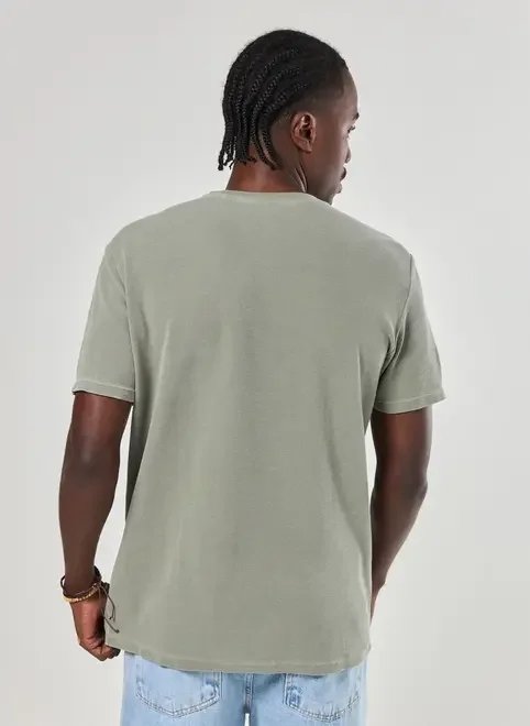 camiseta manga curta estonada com textura camiseta manga curta estonada com textura