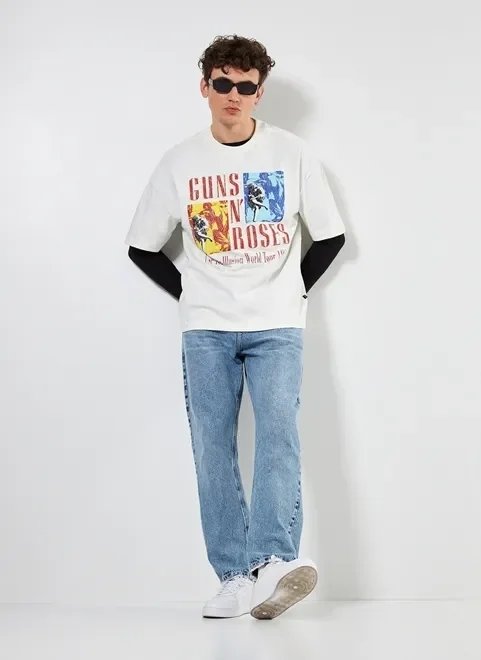 camiseta oversized guns n roses camiseta oversized guns n roses