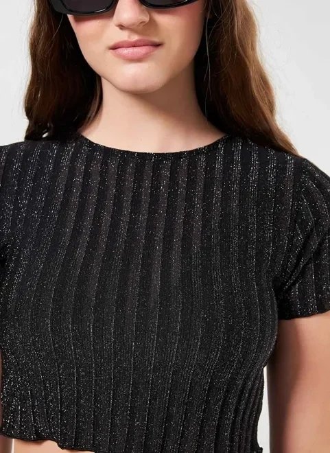 blusa em tule com brilho e textura blusa em tule com brilho e textura