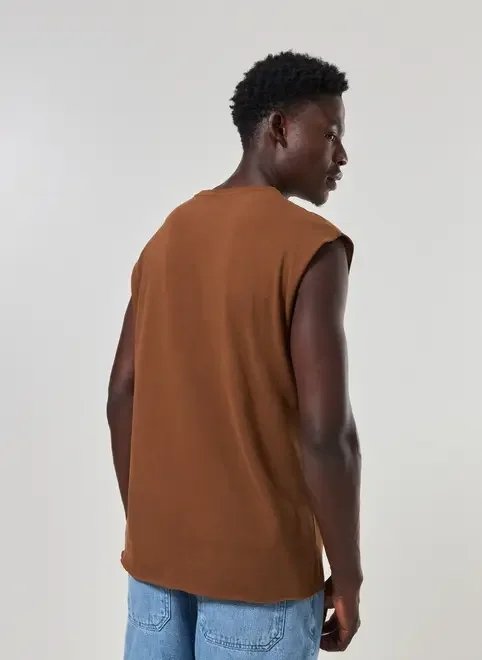 regata em malha cortada a fio regata em malha cortada a fio