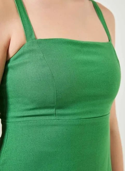 vestido midi fenda com linho vestido midi fenda com linho