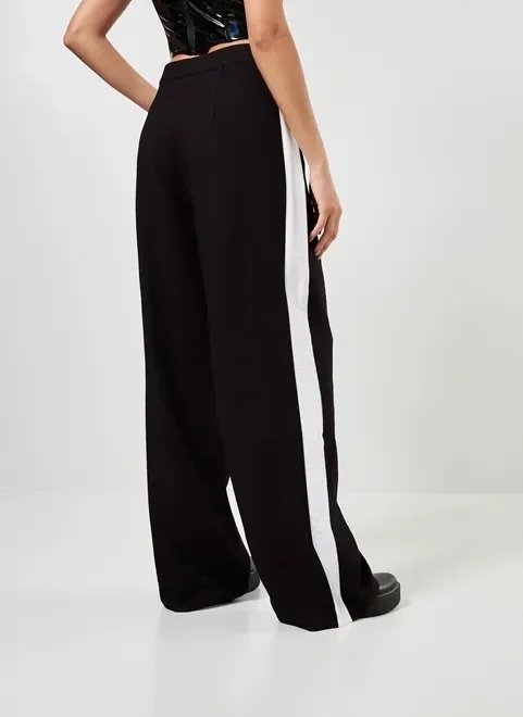calça alfaiataria preta com listra lateral calça alfaiataria preta com listra lateral