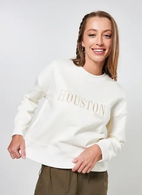 moletom off-white bordado houston moletom off-white bordado houston