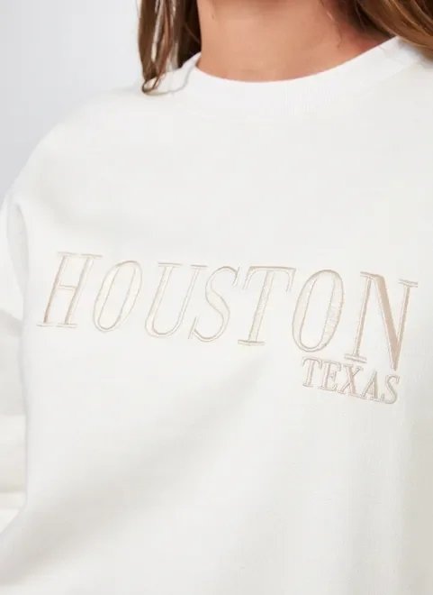 moletom off-white bordado houston moletom off-white bordado houston