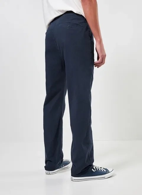 calça chino em sarja azul marinho calça chino em sarja azul marinho