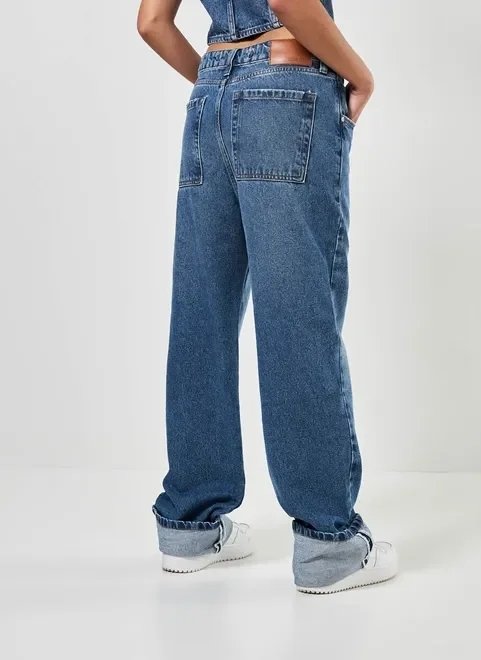 calça jeans cintura baixa barra dobrada calça jeans cintura baixa barra dobrada