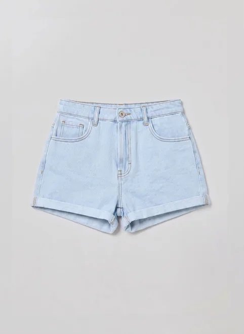 short mom jeans com elástico short mom jeans com elástico