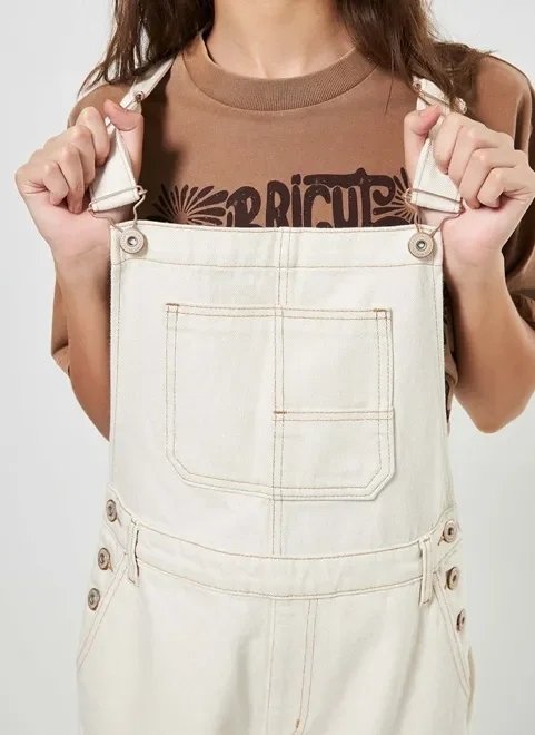 macacão em sarja off-white cargo macacão em sarja off-white cargo