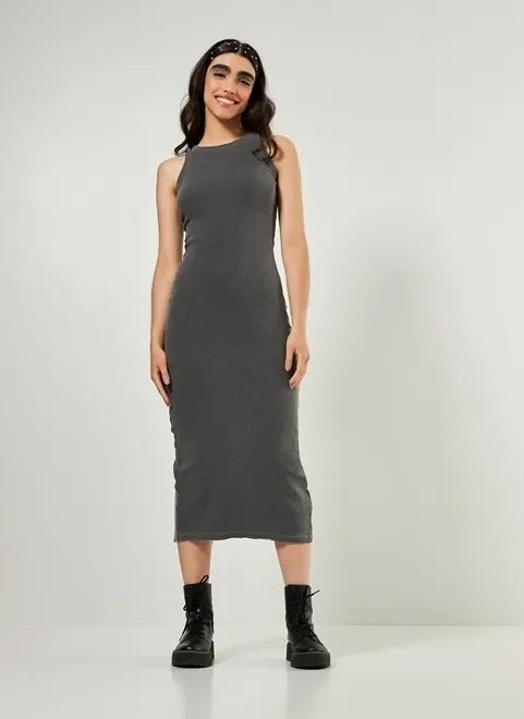 vestido midi em malha estonada vestido midi em malha estonada