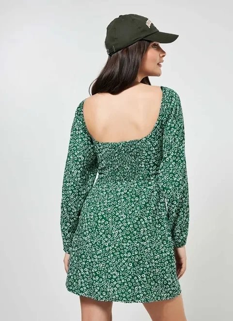 vestido macaquinho verde florido vestido macaquinho verde florido