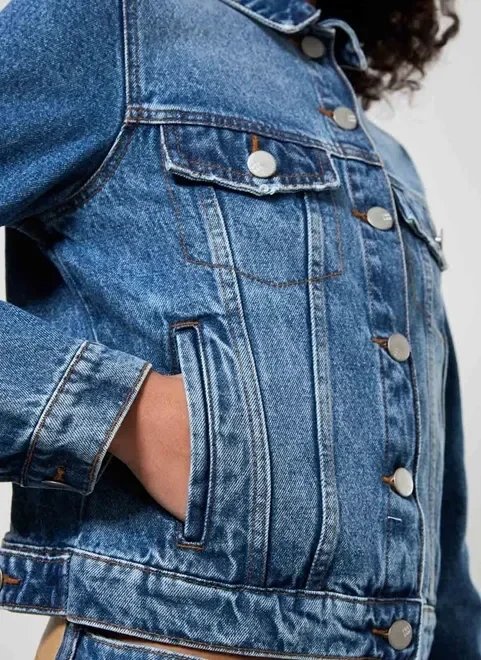 jaqueta jeans básica jaqueta jeans básica