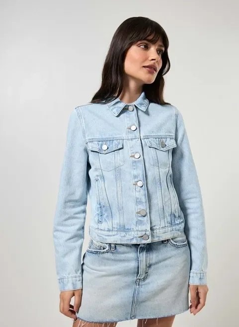 jaqueta jeans básica jaqueta jeans básica