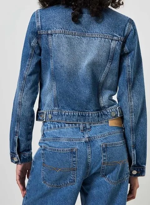 jaqueta jeans básica jaqueta jeans básica